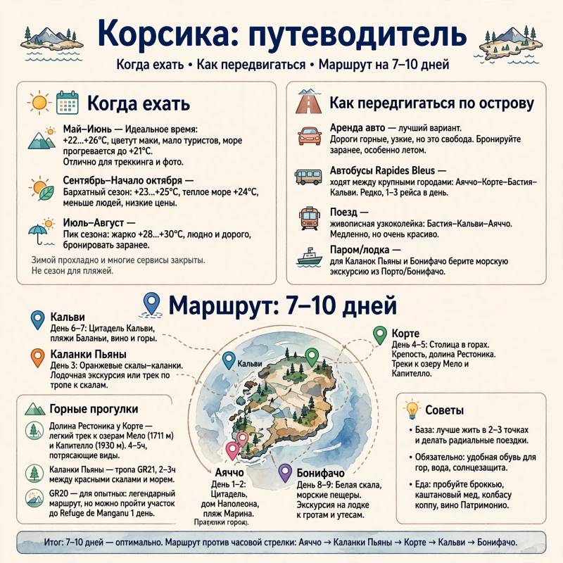 Поездка в Корсику: когда ехать и как построить маршрут