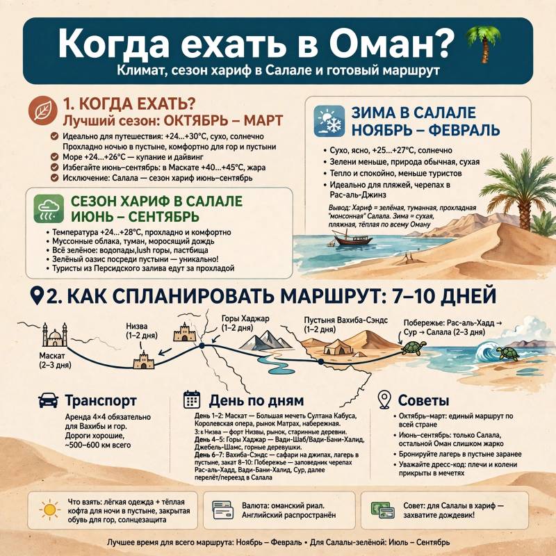 Поездка в Оман: когда ехать и что включить в маршрут