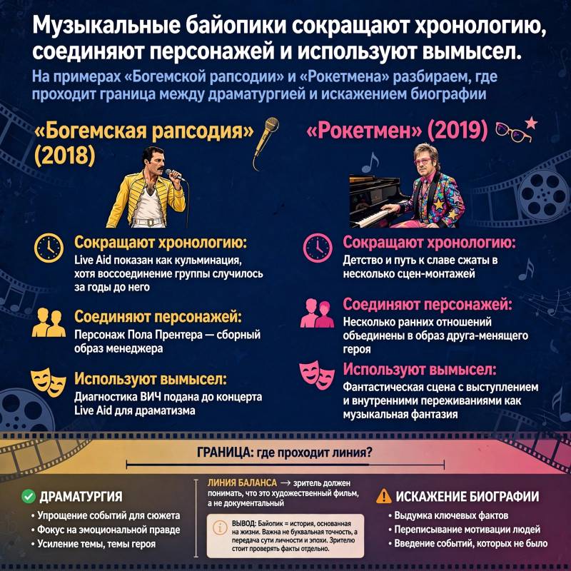 Правда против голливудского глянца: насколько точны музыкальные байопики?
