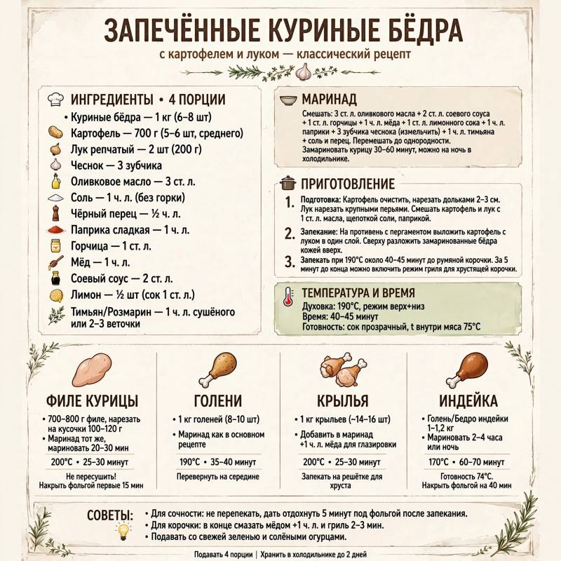 Простой рецепт блюд из птицы: пропорции, этапы и сочный результат