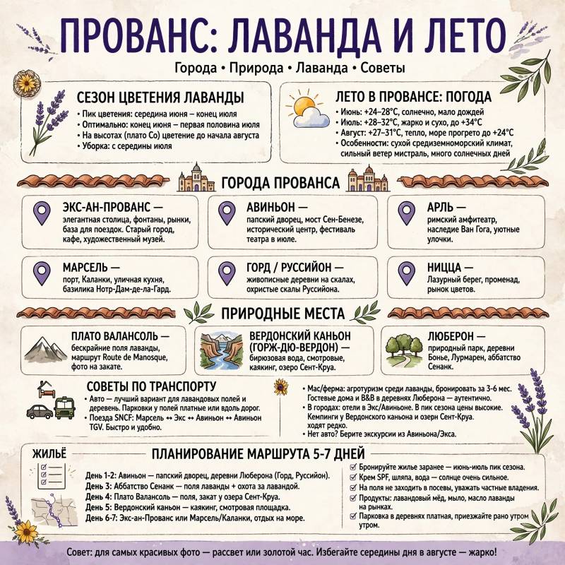 Прованс: главные места, лучшее время для поездки и советы туристам