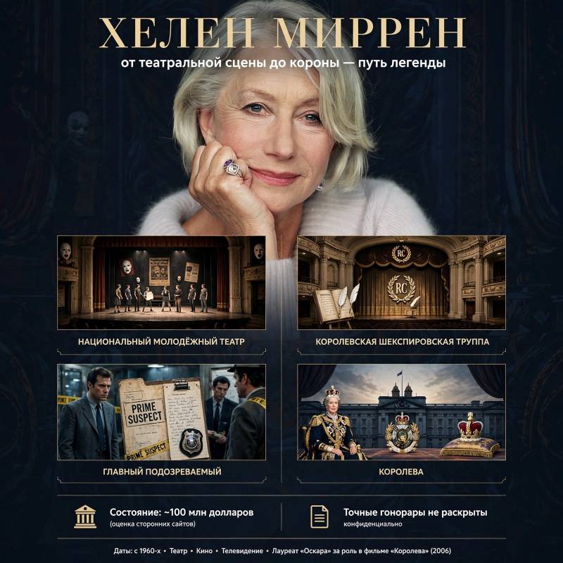 Путь Хелен Миррен к славе: роли, награды и состояние актрисы