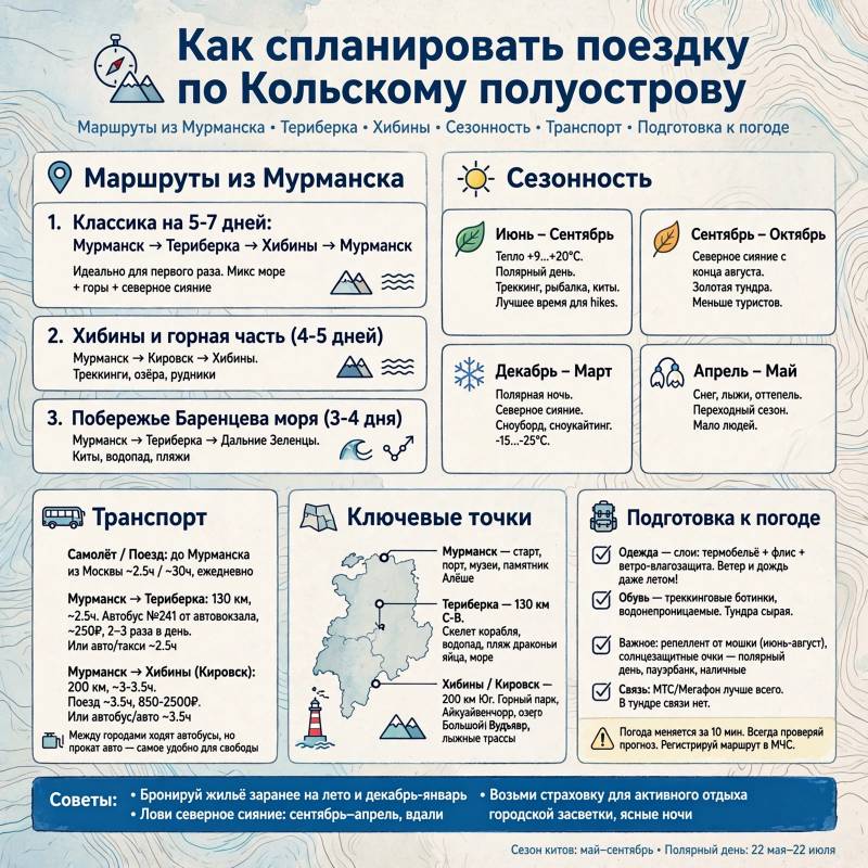 Путеводитель по Кольскому полуострову: как спланировать поездку и что увидеть