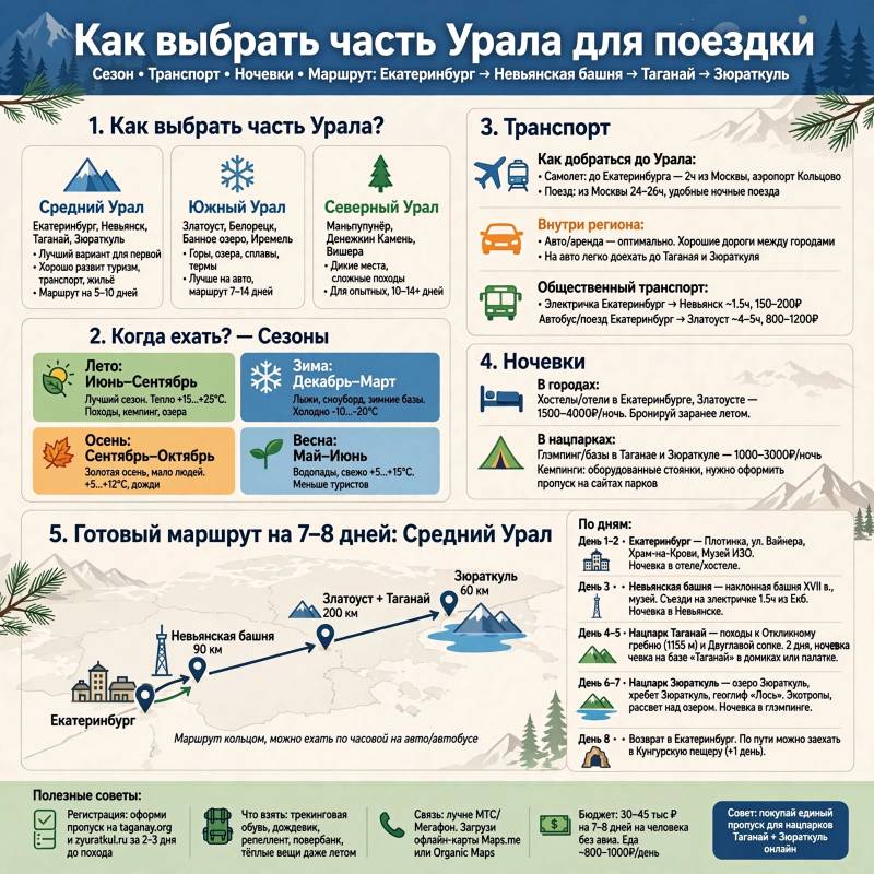 Путеводитель по Уралу: как спланировать поездку и что увидеть