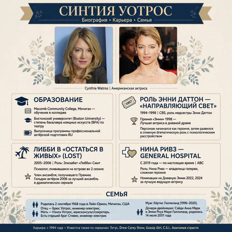 Синтия Уотрос: биография, личная жизнь и путь к известности