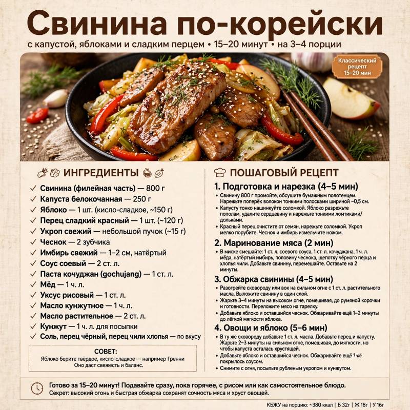 Тушеная свинина. Рецепт.