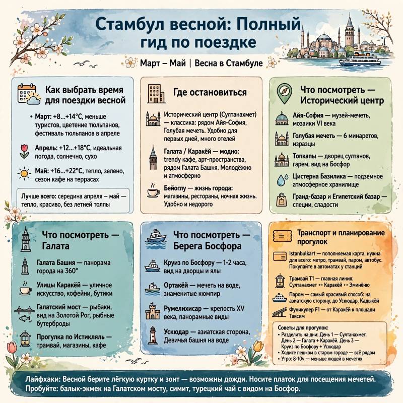 Весенний Стамбул: как спланировать поездку и что увидеть