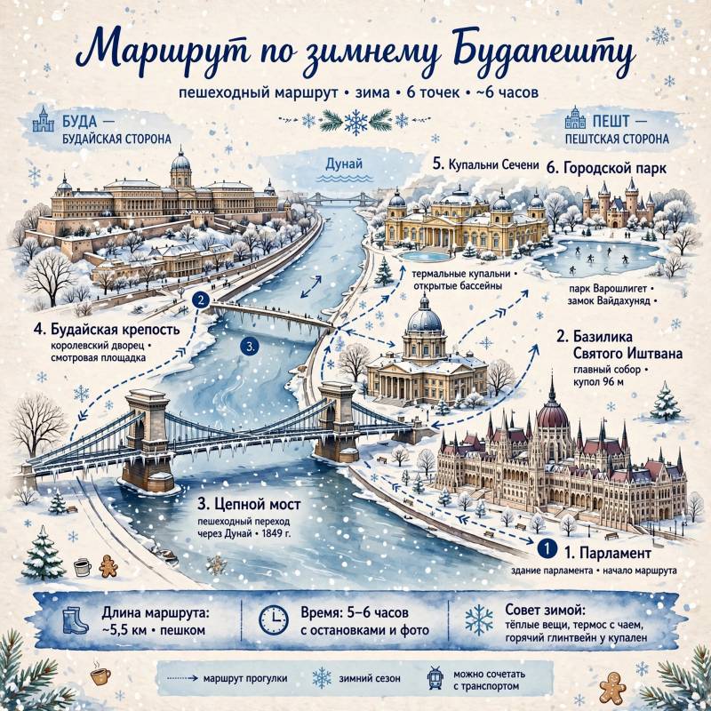 Зимний Будапешт: маршрут по главным достопримечательностям