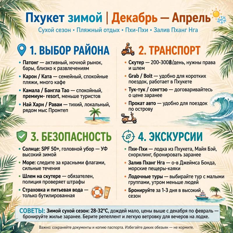 Зимний отдых на Пхукете: пляжи, поездки и полезные советы